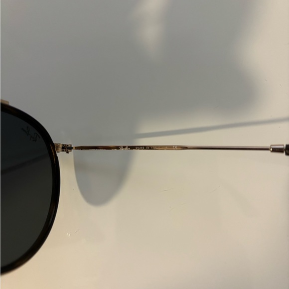 Black and gold double bridge sunglasses Ray-ban - Picture 6 of 6